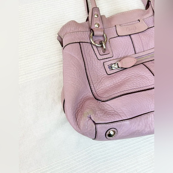 Coach Penelope Pebble Leather Satchel in Lilac - Picture 4 of 13